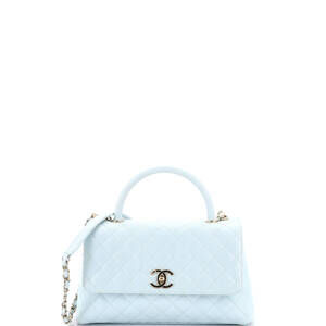 Chanel Small Coco Top Handle Bag Quilted Caviar